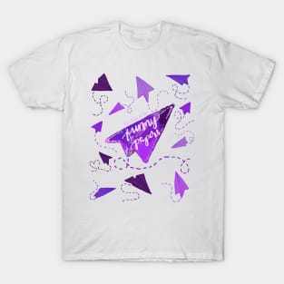 PURPLE PAPER AIRPLANES | SEE YOU IN THE FUNNY PAPERS T-Shirt